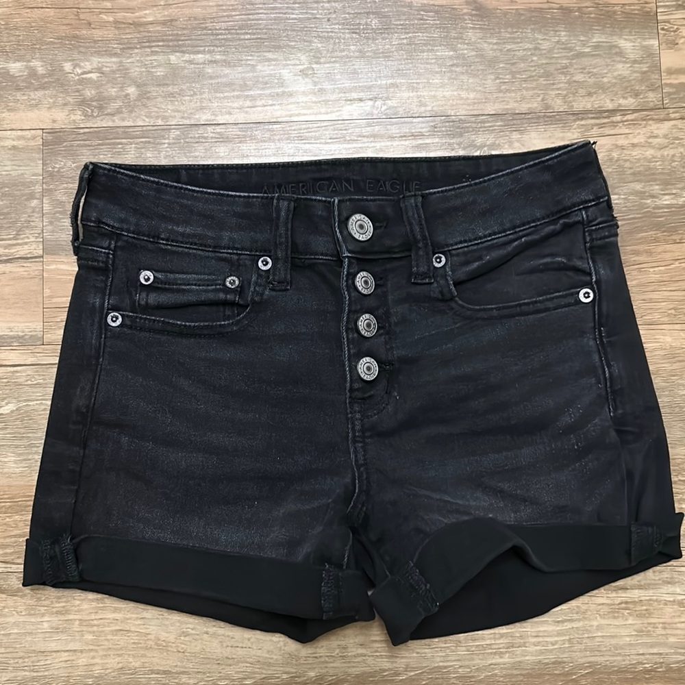 AEO denim midi shorts